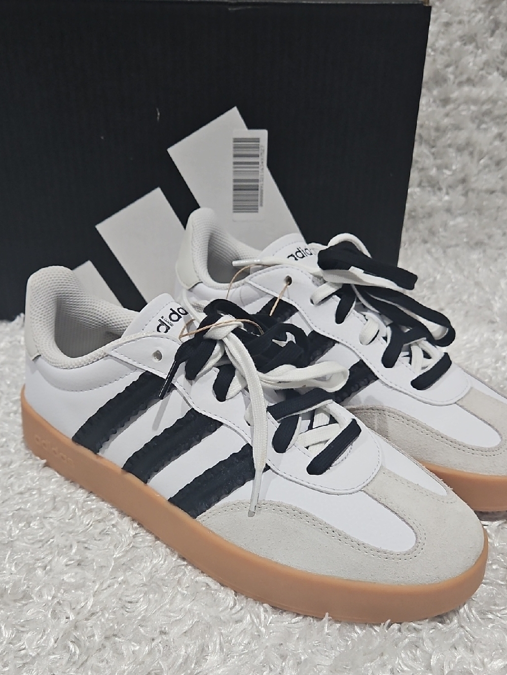 Adidas Barreda Leather Suede Sleek Sneakers - Picture 2 of 12